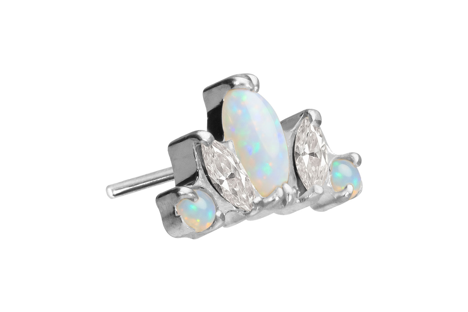 Titan Aufsatz mit Push Pin LOTUSBLÜTE von Piercingline